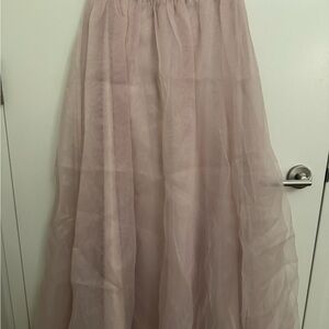 Elegant Blush Pink Organza Skirt